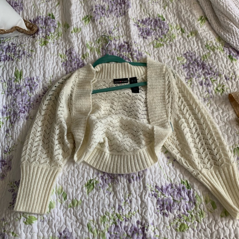 Cropped Cream Cardigan
